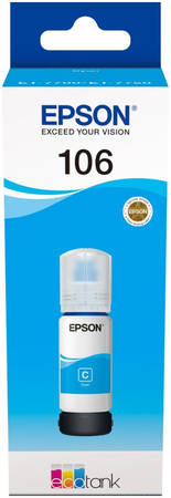 Чернила для струйного принтера Epson C13T00R240, голубые, оригинал