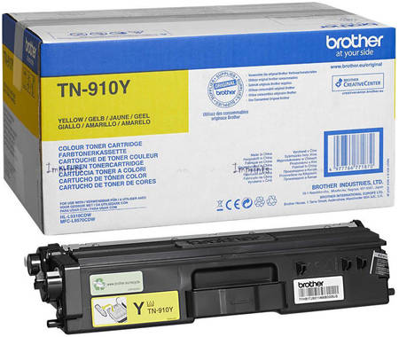 Картридж для лазерного принтера Brother TN-910Y, желтый, оригинал 965844462627888