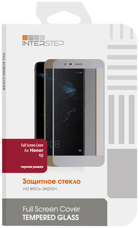 Защитное стекло InterStep для Huawei Honor 10 Lite Black Full Screen Cover для Honor 10 Lite, Black Frame 965844462681750