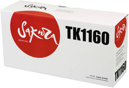 Картридж для лазерного принтера Sakura TK1160, черный SATK1160 965844462682484