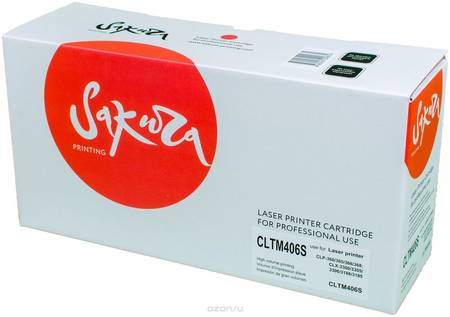 Картридж для лазерного принтера Sakura CLTM406S, пурпурный SACLTM406S 965844462687596