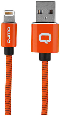 Кабель Qumo 24274 MFI Lightning 1м Orange MFI Fullmetall XR Color Orange
