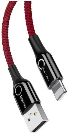 Кабель Baseus C-shaped Lightning 1м Red Light Intelligent Power-Off Cable 965844462691660