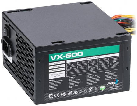 Блок питания AeroCool VX-600 PLUS RGB 600W