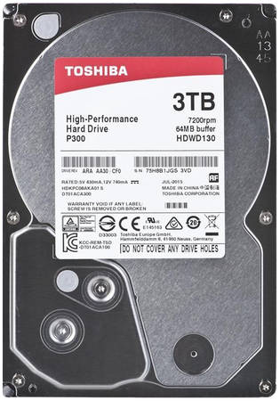 Жесткий диск Toshiba P300 3ТБ (HDWD130UZSVA) 965844462773915