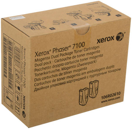 Картридж для лазерного принтера Xerox 106R02610, пурпурный, оригинал 965844462823110