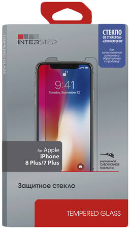 Защитное стекло InterStep для Apple iPhone 7 Plus/iPhone 8 Plus глянцевое iPhone 8 Plus/7 Plus с аппл