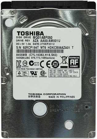 Жесткий диск Toshiba MQ 500ГБ (MQ01ABF050) 965844462948344