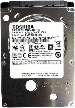 Жесткий диск Toshiba MQ 1ТБ (MQ04ABF100) 965844462948951