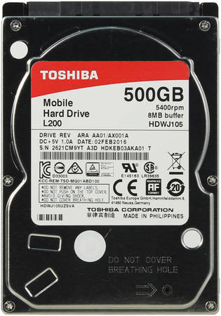 Жесткий диск Toshiba L200 500ГБ (HDWJ105UZSVA) 965844462948955