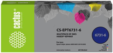 Чернила Cactus CS-EPT6731-6 многоцветный (CS-EPT6731-6)