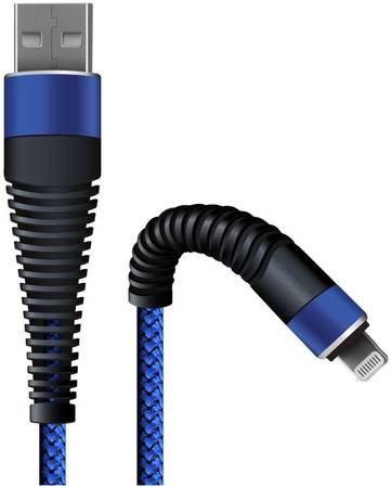 Кабель BORASCO Fishbone, Lightning (m), USB A(m), 1м, синий 38509 965844463224862