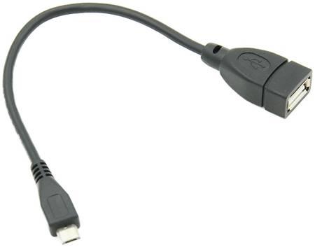 Кабель USB A(f), micro USB B (m), 0.2м, черный 965844463224864