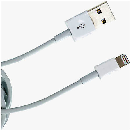 Кабель USB A(m), Lightning (m), 1м, белый