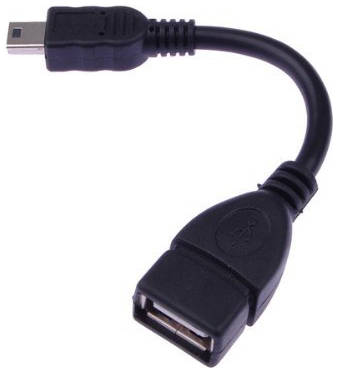 Кабель USB A(f), mini USB B (m), 0.2м, черный 965844463224868