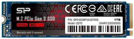 SSD накопитель Silicon Power UD70 M.2 2280 1 ТБ (SP01KGBP34UD7005)
