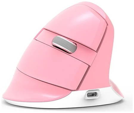 Беспроводная вертикальная мышь Delux KM-M618 Mini Pink 965844463530847