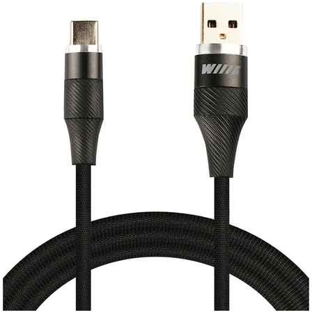 Кабель WIIIX USB - Type-C 1m Black CB820-UTC-10B