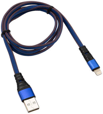 Кабель Rexant USB - Lightning 2.4A 1m Blue Nylon 18-7053 965844463531060