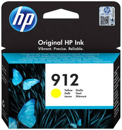 Картридж для струйного принтера HP (Hewlett Packard) 912, желтый, оригинал 965844463531566