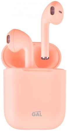 Наушники Gal беспроводные с микрофоном розовые