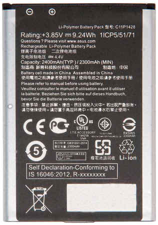 Аккумулятор для телефона Rocknparts 2400мА/ч для Asus ZenFone 2 Laser 965844463539233