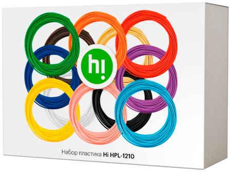 Набор Hi HPL-1210 PLA, 1.75 мм, 12 нитей по 10 метров (HPL-1210) 965844463572517