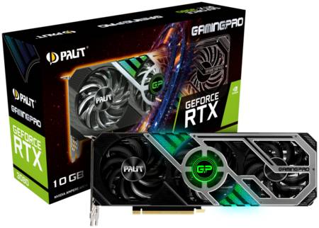 Видеокарта Palit NVIDIA GeForce RTX 3080 GamingPro (LHR) (NED3080019IA-132AA)