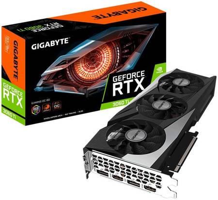 Видеокарта GIGABYTE NVIDIA GeForce RTX 3060 Ti Gaming OC (LHR) (GV-N306TGAMING OC-8GD)