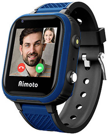 Смарт-часы Aimoto Pro Indigo 4G, 1.44″, черный/синий 965844463630750