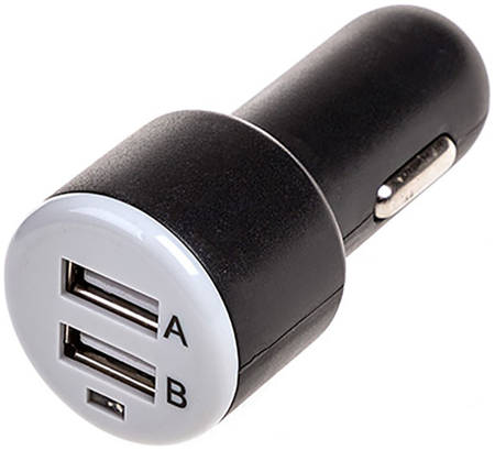 Зарядное устройство (адаптер) 12V USBх2 (1.0А+2.1А) SKYWAY Черный в блистере 965844463688993