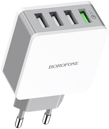 Сетевое зарядное устройство Borofone BA43A, 4xUSB, 3,4 A