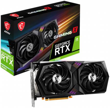 Видеокарта MSI NVIDIA GeForce RTX 3060 Gaming X (LHR) (RTX 3060 GAMING X 12G)
