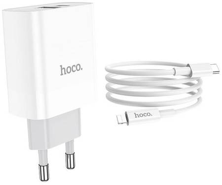 Сетевое зарядное устройство Hoco C80A, 1xUSB; 1xUSB Type-C, 3 A