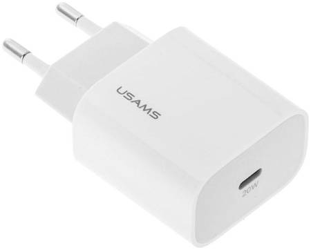 Сетевое зарядное устройство USAMS US-CC118, 1 USB Type-C, white 965844463829967