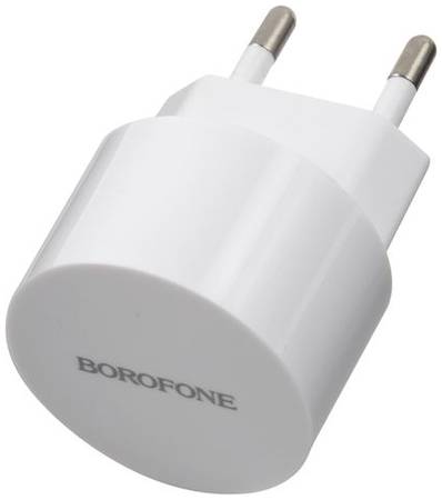 Сетевое зарядное устройство Borofone BA23A, 2xUSB, 2,4 A, white 965844463829970