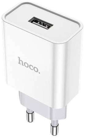 Сетевое зарядное устройство c USB Hoco C81A, кабель USB - Micro, 2,1A белое