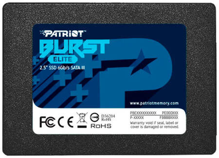 SSD накопитель Patriot Memory Burst Elite 2.5″ 480 ГБ (PBE480GS25SSDR)