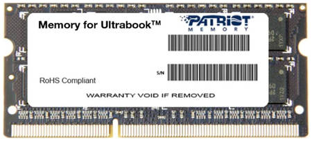 Patriot Memory Оперативная память Patriot 4Gb DDR-III 1600MHz SO-DIMM (PSD34G1600L2S) Signature Line 965844463847142