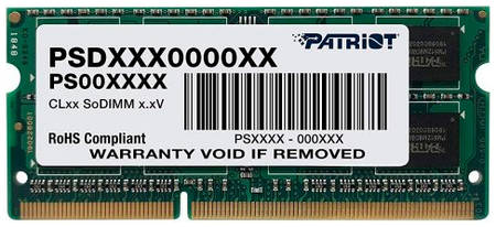 Patriot Memory Оперативная память Patriot 4Gb DDR-III 1333MHz SO-DIMM (PSD34G13332S) Signature Line