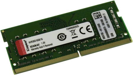 Оперативная память Kingston 16GB, DDR4 2666 SODIMM, KVR26S19S8 KVR26S19S8/16 965844463877034