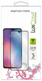 Защитное стекло LuxCase для Xiaomi Redmi 9 прозрачное, 1 шт, черный [78359]