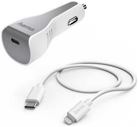 Комплект зарядного устройства HAMA H-183317, USB type-C, 8-pin Lightning (Apple),3A