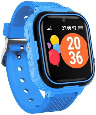 Смарт-часы GEOZON G-Kids Junior, 44мм, 1.44″, черный/синий / синий 965844463889087