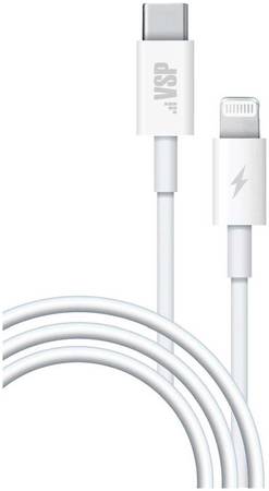 Кабель BORASCO USB Type-C (m), Lightning (m), 1м, белый [38525] 965844463889315