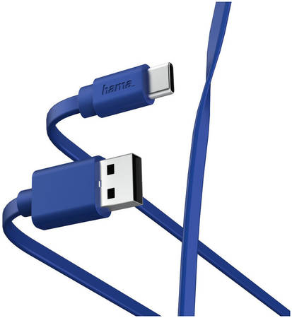 Кабель HAMA USB Type-C, USB A(m), 1м, синий [00187229] 965844463889359