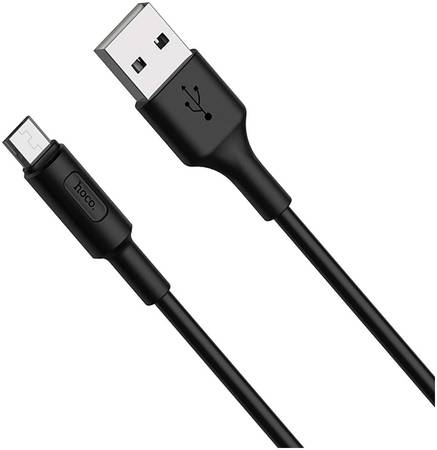 Кабель HOCO RA1, USB - micro-USB, 2 A Black (УТ000022069) RA1, USB Micro-USB, 2A Black 965844463897573