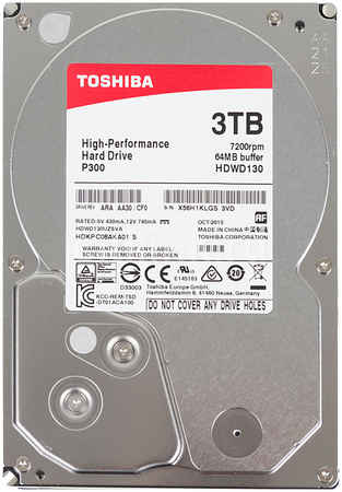 Жесткий диск Toshiba P300 3 ТБ (0T-00010129) P300 HDWD130UZSVA, 3ТБ, HDD 965844465178502