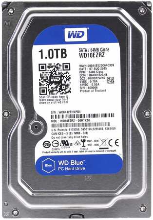 Внутренний HDD диск WD Blue WD10EZRZ, 1ТБ (0T-00010095) Blue WD10EZRZ, 1ТБ, HDD 965844465178509