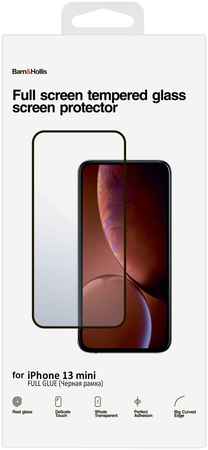 Защитное стекло Barn&Hollis iPhone 13 mini Black (УТ000028634) iPhone 13 mini черное 965844465178941